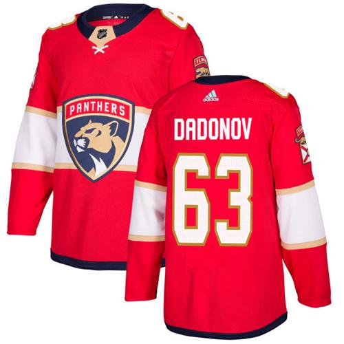 Adidas Men Florida Panthers #63 Evgenii Dadonov Red Home Authentic Stitched NHL Jersey